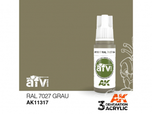 Ak interactive peinture acrylique 3G AK11317 RAL 7027 GRIS 17ml AFV