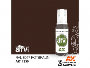 Ak interactive peinture acrylique 3G AK11330 RAL 8017 MARRON ROUGE 17ml AFV