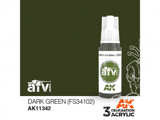 Ak interactive peinture acrylique 3G AK11342 VERT FONCÉ (FS34102) 17ml AFV