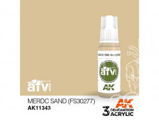 Ak interactive peinture acrylique 3G AK11343 SABLE MERDC (FS30277) 17ml AFV