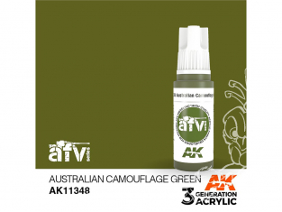 Ak interactive peinture acrylique 3G AK11348 VERT CAMOUFLAGE AUSTRALIEN 17ml AFV