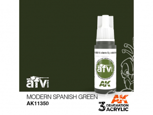 Ak interactive peinture acrylique 3G AK11350 VERT ESPAGNOL MODERNE 17ml AFV