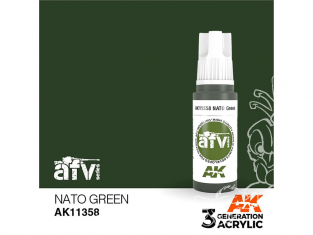 Ak interactive peinture acrylique 3G AK11358 VERT OTAN 17ml AFV