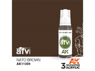 Ak interactive peinture acrylique 3G AK11359 MARRON OTAN 17ml AFV