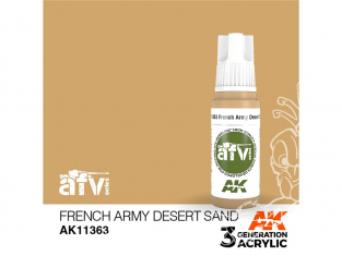 Ak interactive peinture acrylique 3G AK11363 SABLE DU DÉSERT DE L'ARMÉE FRANÇAISE 17ml AFV