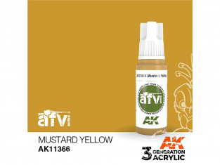 Ak interactive peinture acrylique 3G AK11366 JAUNE MOUTARDE 17ml AFV