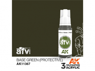 Ak interactive peinture acrylique 3G AK11367 BASE VERT (PROTECTEUR) 17ml AFV