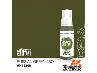 Ak interactive peinture acrylique 3G AK11368 VERT RUSSE 4BO 17ml AFV