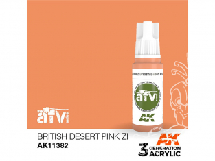 Ak interactive peinture acrylique 3G AK11382 BRITISH ROSE DESERT ZI 17ml AFV