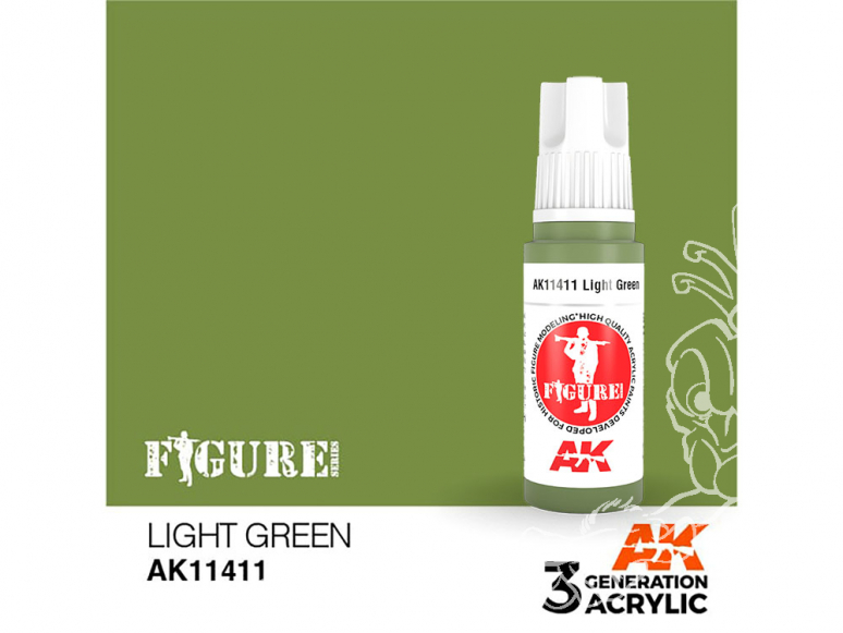 Ak interactive peinture acrylique 3G AK11411 VERT CLAIR 17ml FIGURINE