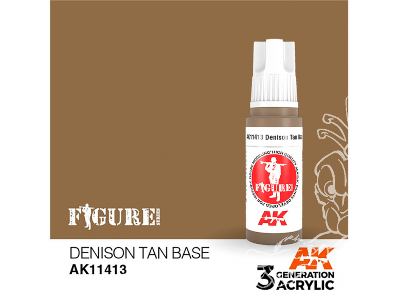 Ak interactive peinture acrylique 3G AK11413 BASE DENISON BRONZE 17ml FIGURINE