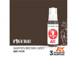 Ak interactive peinture acrylique 3G AK11416 WAFFEN MARRON GRIS 17ml FIGURINE