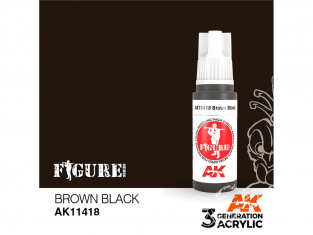 Ak interactive peinture acrylique 3G AK11418 MARRON NOIR 17ml FIGURINE