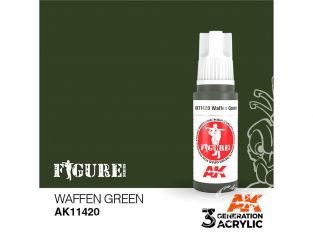 Ak interactive peinture acrylique 3G AK11420 WAFFEN VERT 17ml FIGURINE