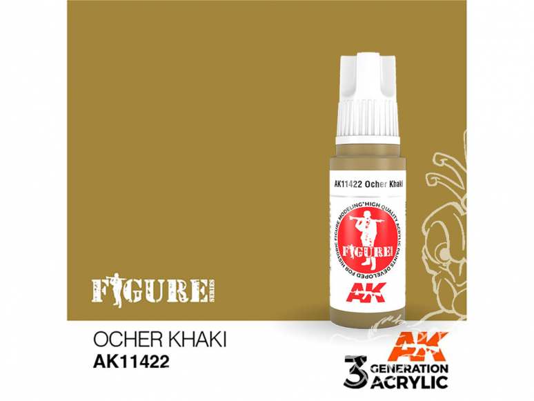 Ak interactive peinture acrylique 3G AK11422 OCRE KAKI 17ml FIGURINE