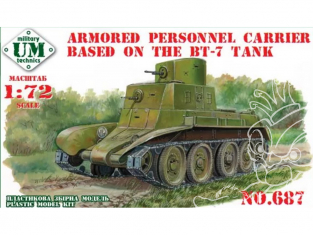 UM maquette militaire 687 Véhicule de transport de troupes blindé basé sur le char BТ-7 1/72