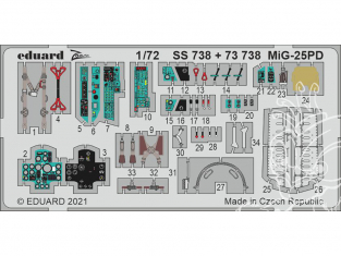 Eduard photodecoupe avion SS738 Zoom amélioration MiG-25PD Icm 1/72