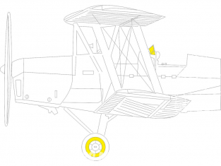 Eduard Express Mask JX273 DH. 82A Tiger Moth Icm 1/32