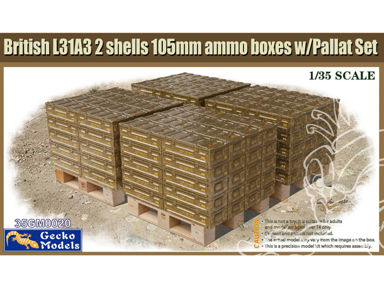 Gecko Models maquettes militaire 35GM0020 Palettes de Boites de minitions L31A3 2 1/35