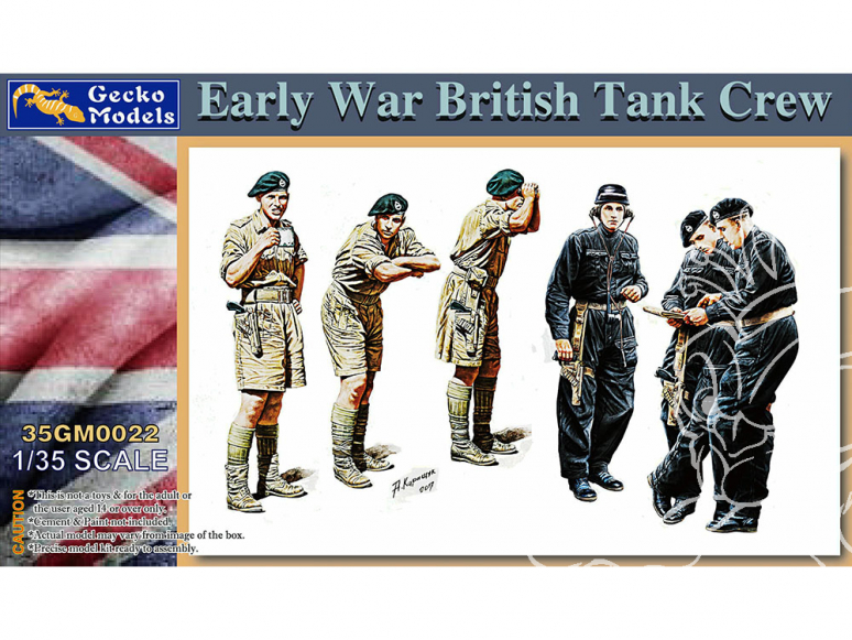 Gecko Models maquettes militaire 35GM0022 Equipage char britannique debut de guerre 1/35