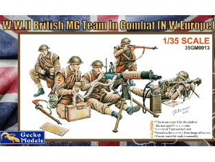 Gecko Models maquettes militaire 35GM0013 Team britannique MG au combat WWII 1/35