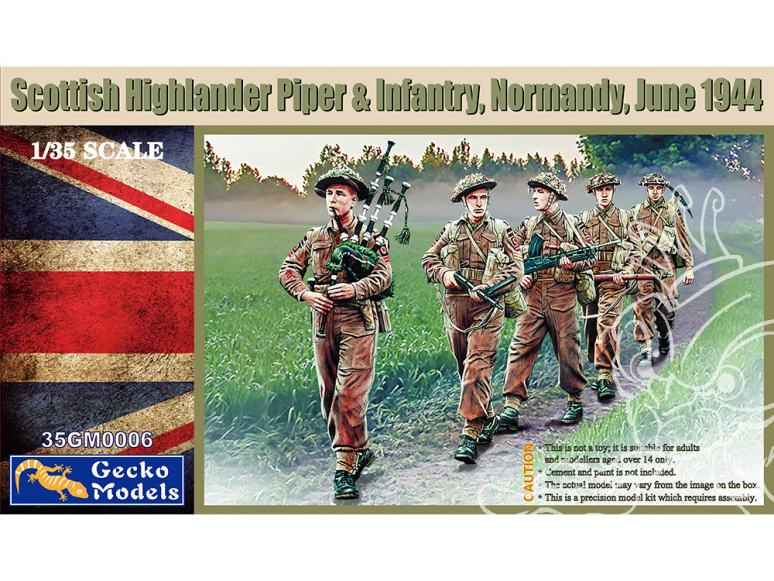 Gecko Models maquettes militaire 35GM0006 Highlands écossais avec cornemuse et infanterie Normandie 1944 1/35