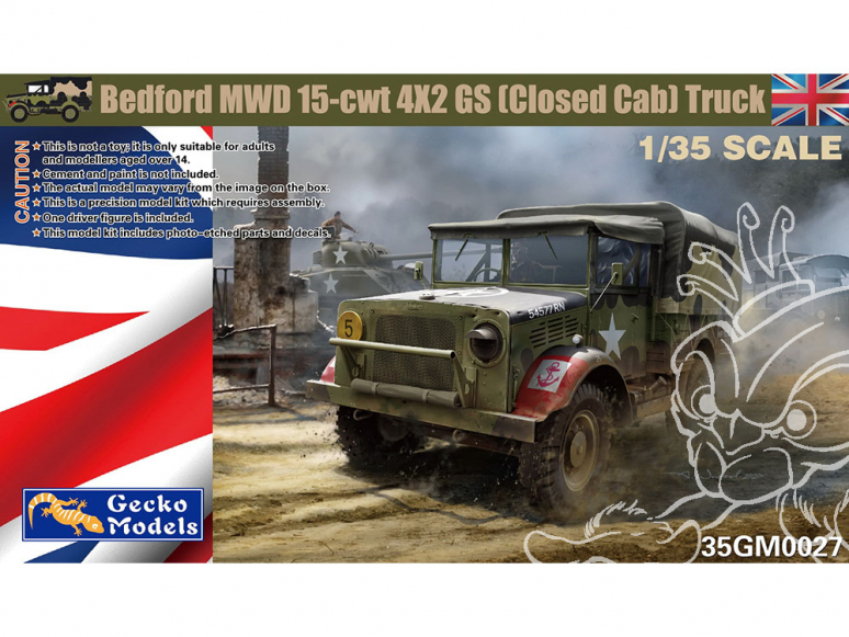 Gecko Models maquettes militaire 35GM0027 Bedford MWD 15-cwt 4x2 GS cabine fermée 1/35