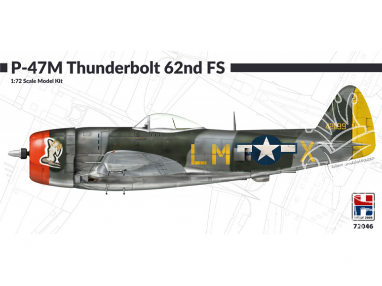 Hobby 2000 maquette avion 72046 P-47M Thunderbolt 62nd FS 1/72