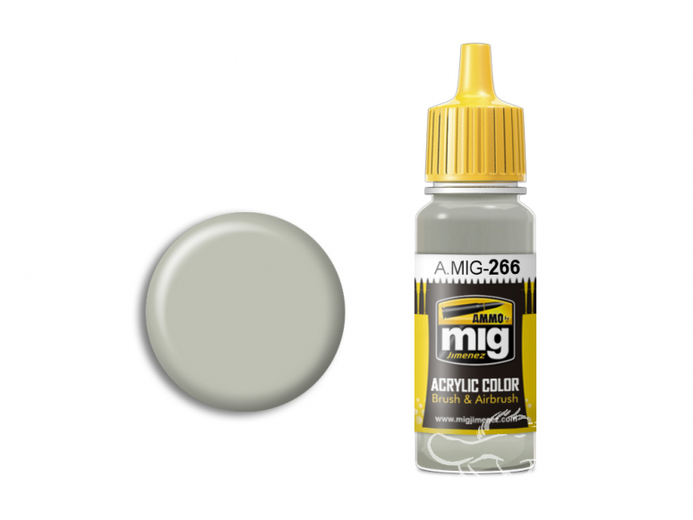 MIG peinture authentique 266 RLM63 Hellgrau - Gris clair 17ml