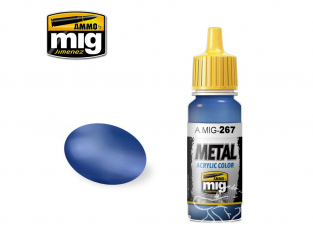MIG peinture metal 267 Bleu Aotake metallique 17ml