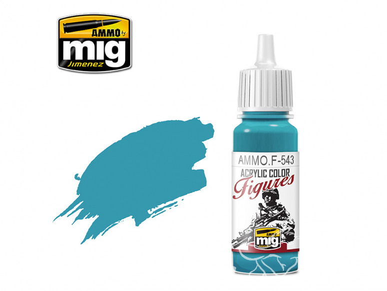 MIG peinture figurine F-543 Bleu vert 17ml