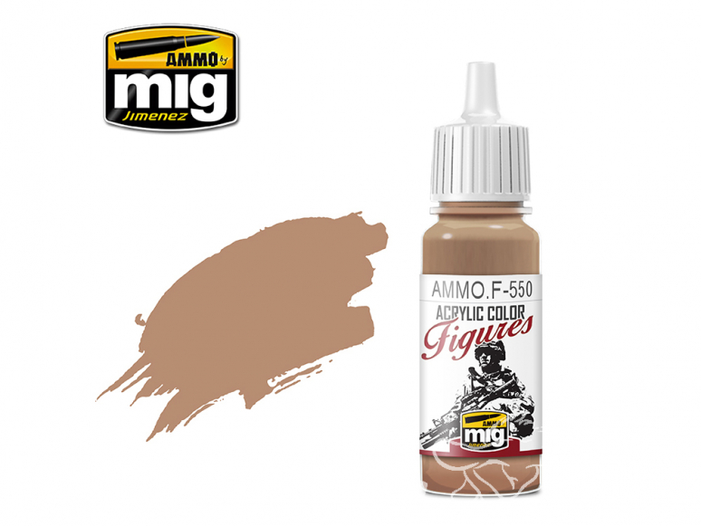 MIG peinture figurine F-550 Ton peau chaud 17ml