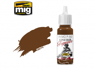 MIG peinture figurine F-552 Cuir rouge 17ml