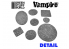 Green Stuff 508208 Rouleaux texturés Vampires