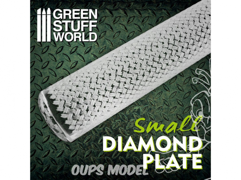 Green Stuff 508697 Rouleaux texturés Feuille Diamant Petit