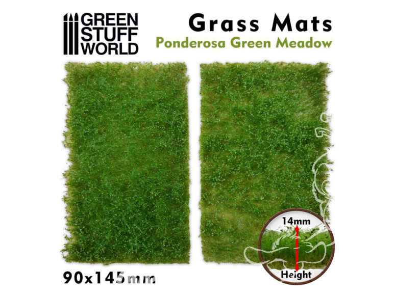 Green Stuff 508376 Découpe de Tapis d'Herbe Prairie Verte Ponderosa