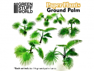 Green Stuff 508635 Plantes en Papier Palmier au Sol 1/48 - 1/35 - 1/32