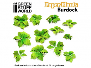 Green Stuff 508642 Plantes en Papier Bardane 1/48 - 1/35 - 1/32