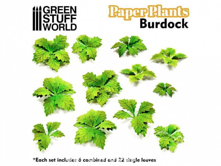 Green Stuff 508642 Plantes en Papier Bardane 1/48 - 1/35 - 1/32