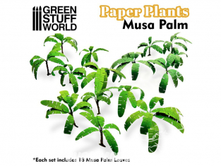 Green Stuff 508734 Plantes en Papier Arbre Musa 1/48 - 1/35 - 1/32