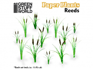 Green Stuff 508741 Plantes en Papier Roseaux 1/48 - 1/35 - 1/32