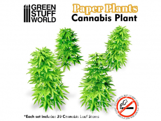 Green Stuff 508472 Plantes en Papier Cannabis 1/48 - 1/35 - 1/32