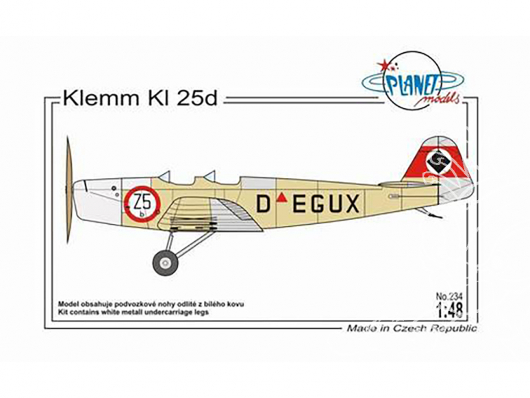 Planet Model PLT234 Klemm Kl 25d full resine kit 1/48