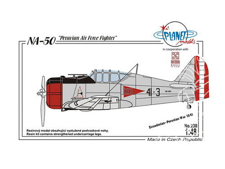 Planet Model PLT238 NA-50 «Chasseur de l'armée de l'air péruvienne» full resine kit 1/48