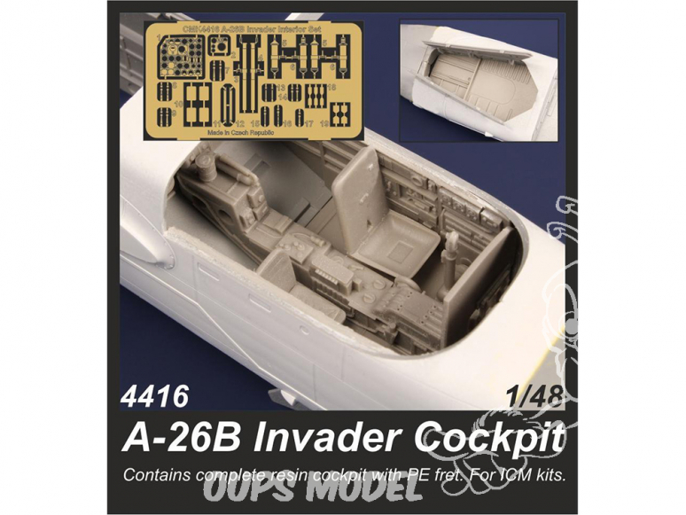 Cmk kit d'amelioration 4416 A-26B Invader Cockpit pour kit ICM 1/48