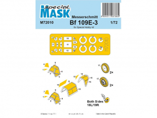 Special Hobby Masque avion M72010 Masque Messerschmitt Bf 109E-1/3 1/72