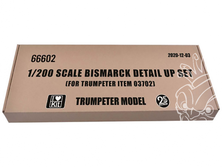 TRUMPETER photodecoupe 66602 Kit super-détaillage pour BISMARCK Trumpeter 1/200