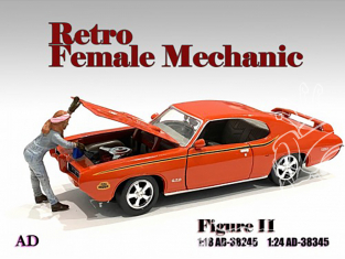 American Diorama figurine AD-38345 Retro femme Mécano II 1/24