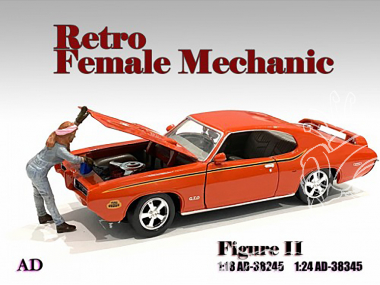 American Diorama figurine AD-38345 Retro femme Mécano II 1/24