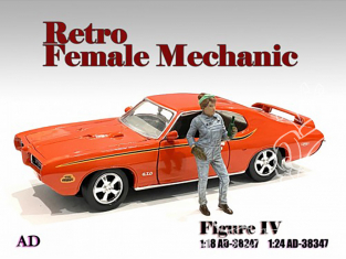 American Diorama figurine AD-38347 Retro femme Mécano IV 1/24
